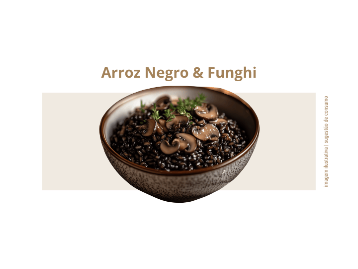 Refeição Arroz Negro Integral com Funghi