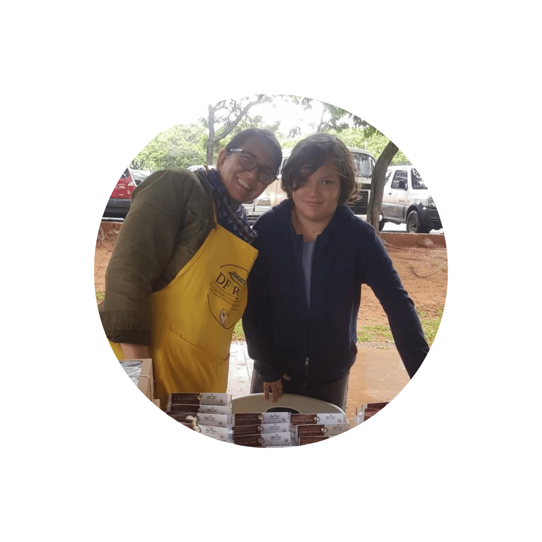 Maria Conceição em feira da Emater-DF no Parque da Cidade , fundadora da ChefBrico