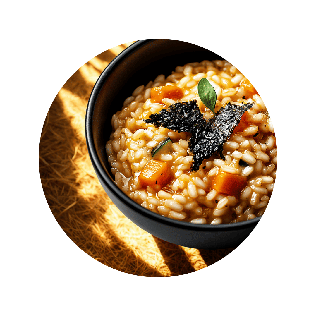 Saboroso risottinho, uma Refeição Prática da ChefBrico, para acampamento.